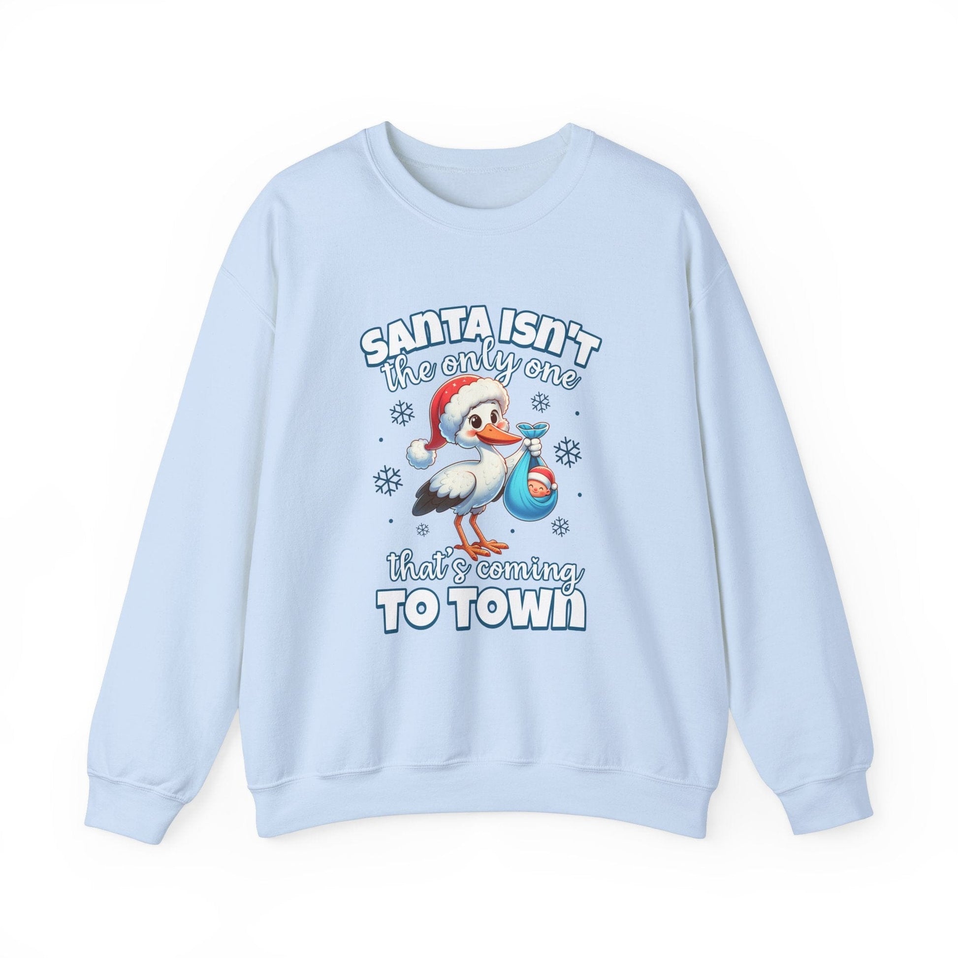 Ink and Charms Designs Sweatshirt S / Light Blue Heavy Blend™ Crewneck Sweatshirt  Mom to Be Funny Christmas Pregnancy Announcement