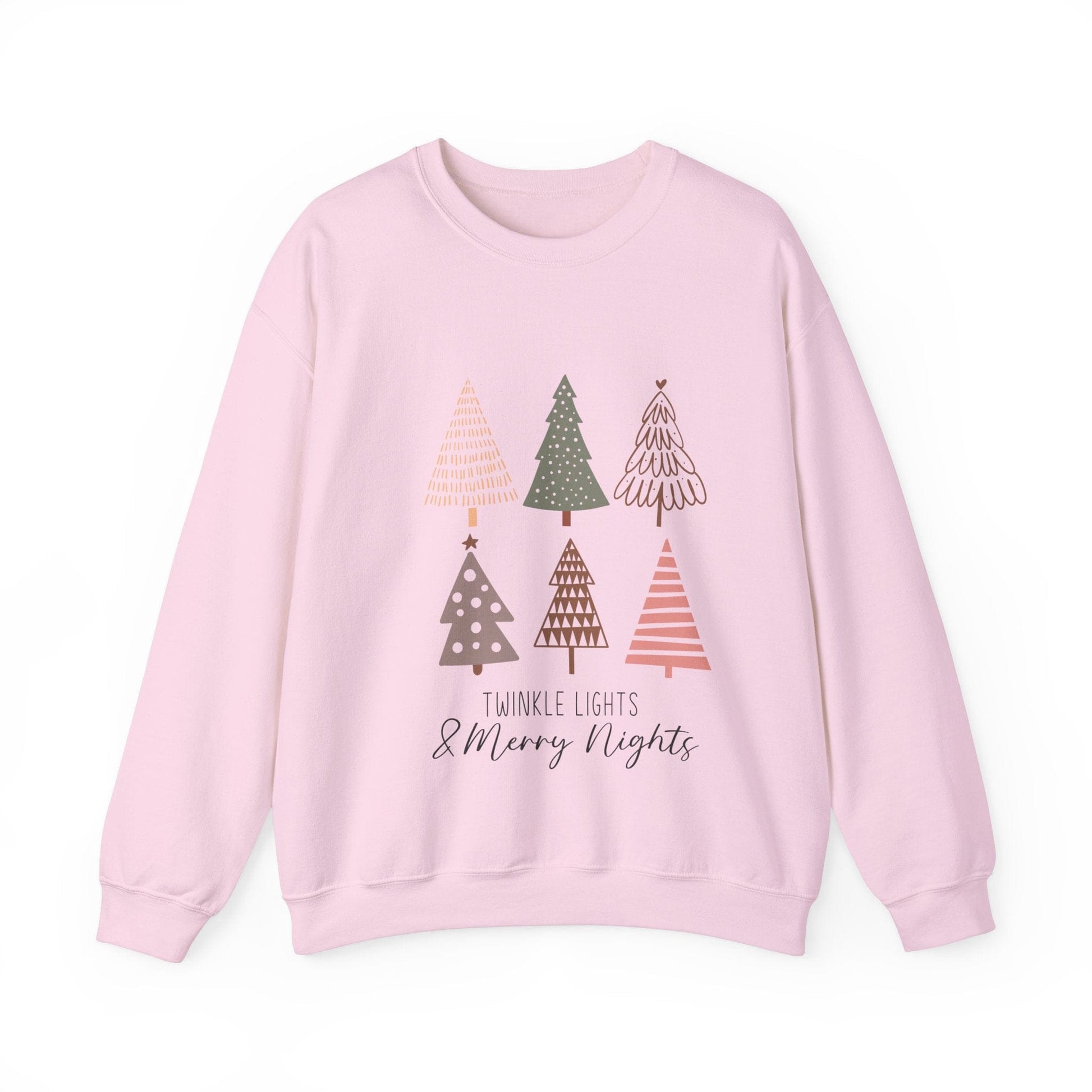 Ink and Charms Designs Sweatshirt S / Light Pink Pastel color Christmas Unisex Sweatshirt