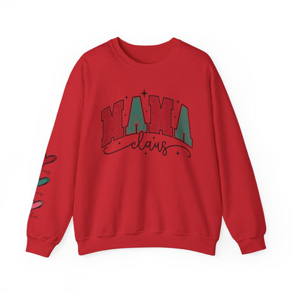 Ink and Charms Designs Sweatshirt S / Red Crewneck Sweatshirt Mama Clause Design with Kids' Names