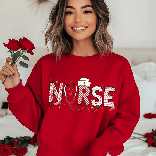 Ink and Charms Designs Sweatshirt S / Red Medical Team Unisex Sweatshirt - Shine Bright Call Light Design