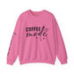Ink and Charms Designs Sweatshirt S / Safety Pink Coffee Mode Heavy Blend Crewneck Sweatshirt