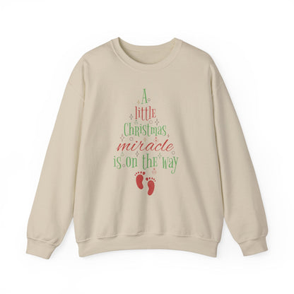 Ink and Charms Designs Sweatshirt S / Sand Heavy Blend™ Crewneck Sweatshirt  Mom to Be Funny Christmas Pregnancy Announcement