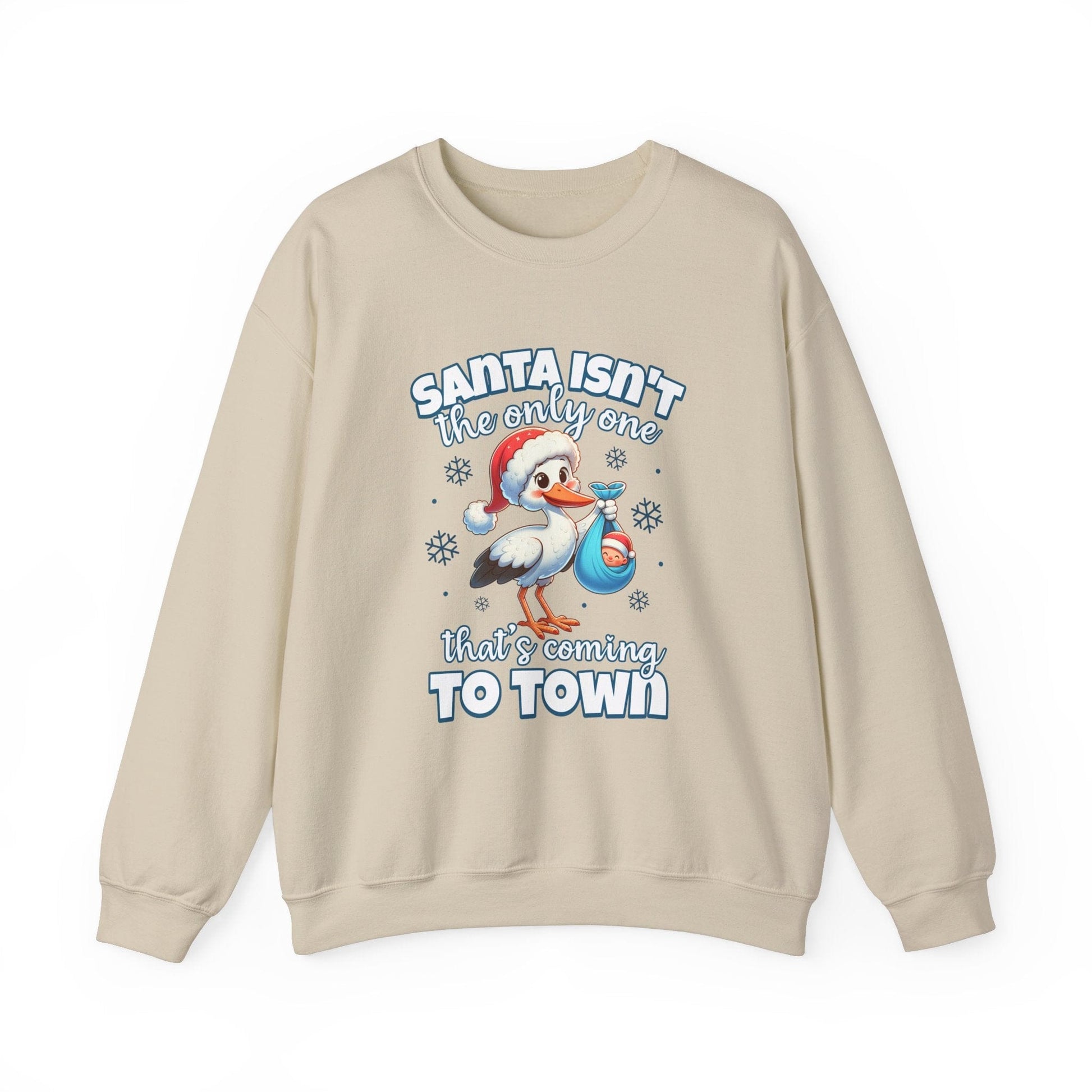 Ink and Charms Designs Sweatshirt S / Sand Heavy Blend™ Crewneck Sweatshirt  Mom to Be Funny Christmas Pregnancy Announcement