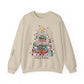 Ink and Charms Designs Sweatshirt S / Sand Personalized Teacher Christmas Crewneck Sweatshirt - Christmas Tree and Pencils Design