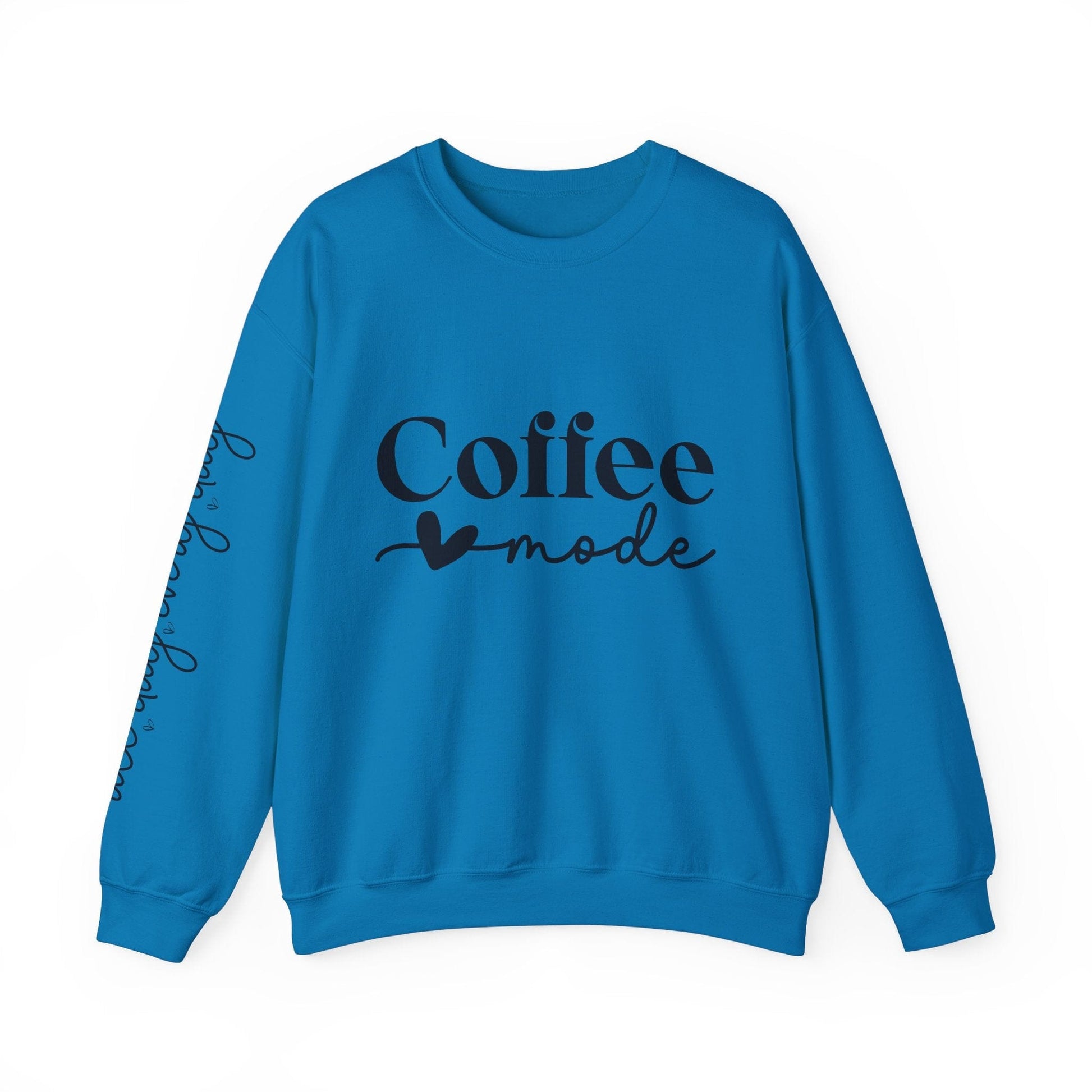 Ink and Charms Designs Sweatshirt S / Sapphire Coffee Mode Heavy Blend Crewneck Sweatshirt