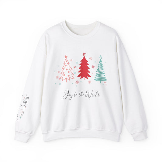 Ink and Charms Designs Sweatshirt S / White Christmas Joy Unisex Sweatshirt with Sleeve Print