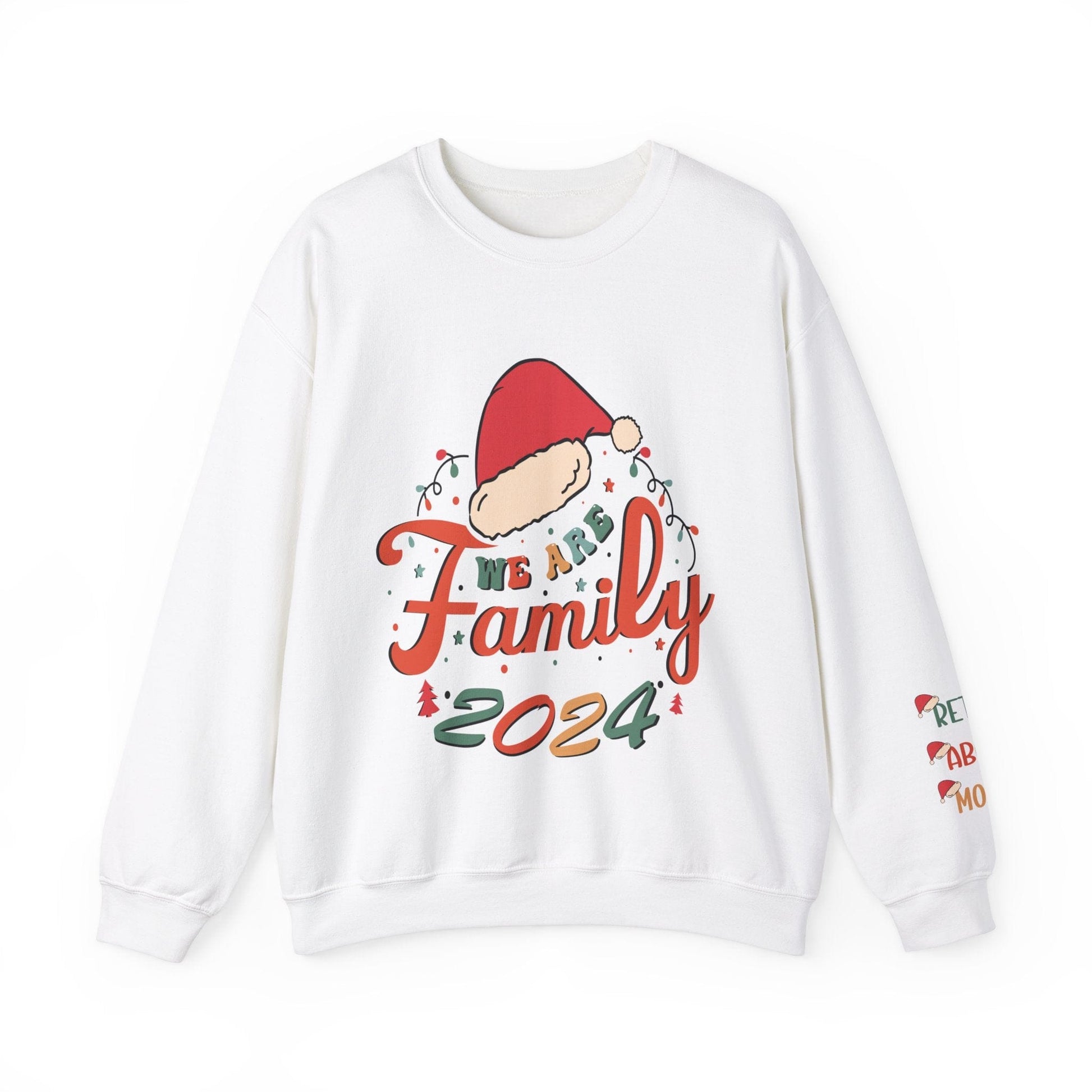 Ink and Charms Designs Sweatshirt S / White Family 2024 Unisex Sweatshirt with Personalized Family Names Sleeve Design