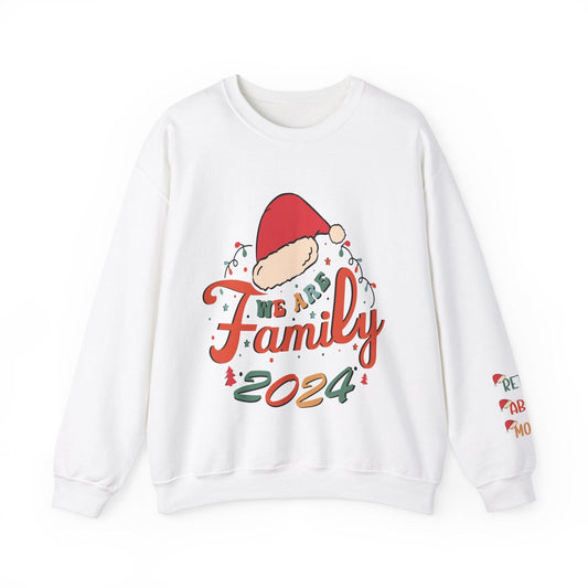 Ink and Charms Designs Sweatshirt S / White Family 2024 Unisex Sweatshirt with Personalized Family Names Sleeve Design