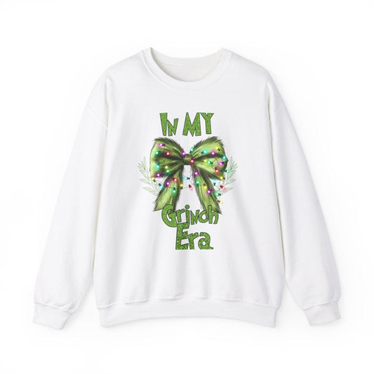 Ink and Charms Designs Sweatshirt S / White Grinch bow sweatshirt