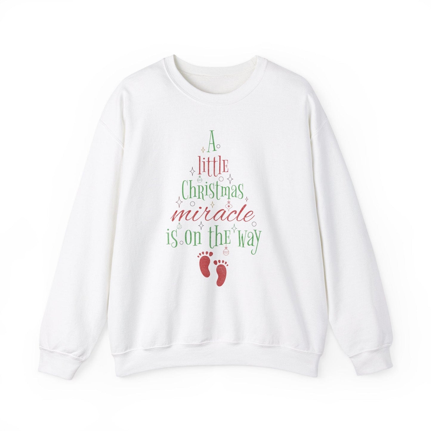 Ink and Charms Designs Sweatshirt S / White Heavy Blend™ Crewneck Sweatshirt  Mom to Be Funny Christmas Pregnancy Announcement