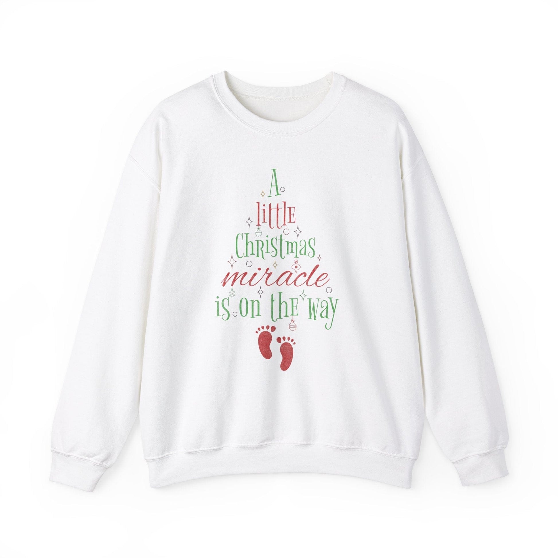 Ink and Charms Designs Sweatshirt S / White Heavy Blend™ Crewneck Sweatshirt  Mom to Be Funny Christmas Pregnancy Announcement