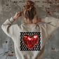 Ink and Charms Designs Sweatshirt Sand / S / Back X O with Glitter Heart Valentine’s Day Sweatshirt