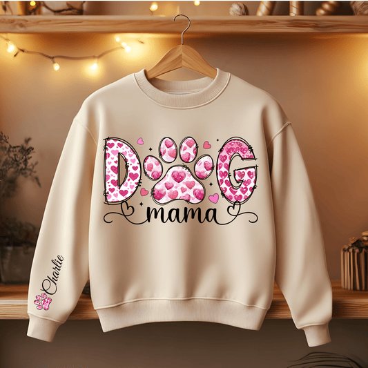 Ink and Charms Designs Sweatshirt Sand / S Dog Mama Sweatshirt