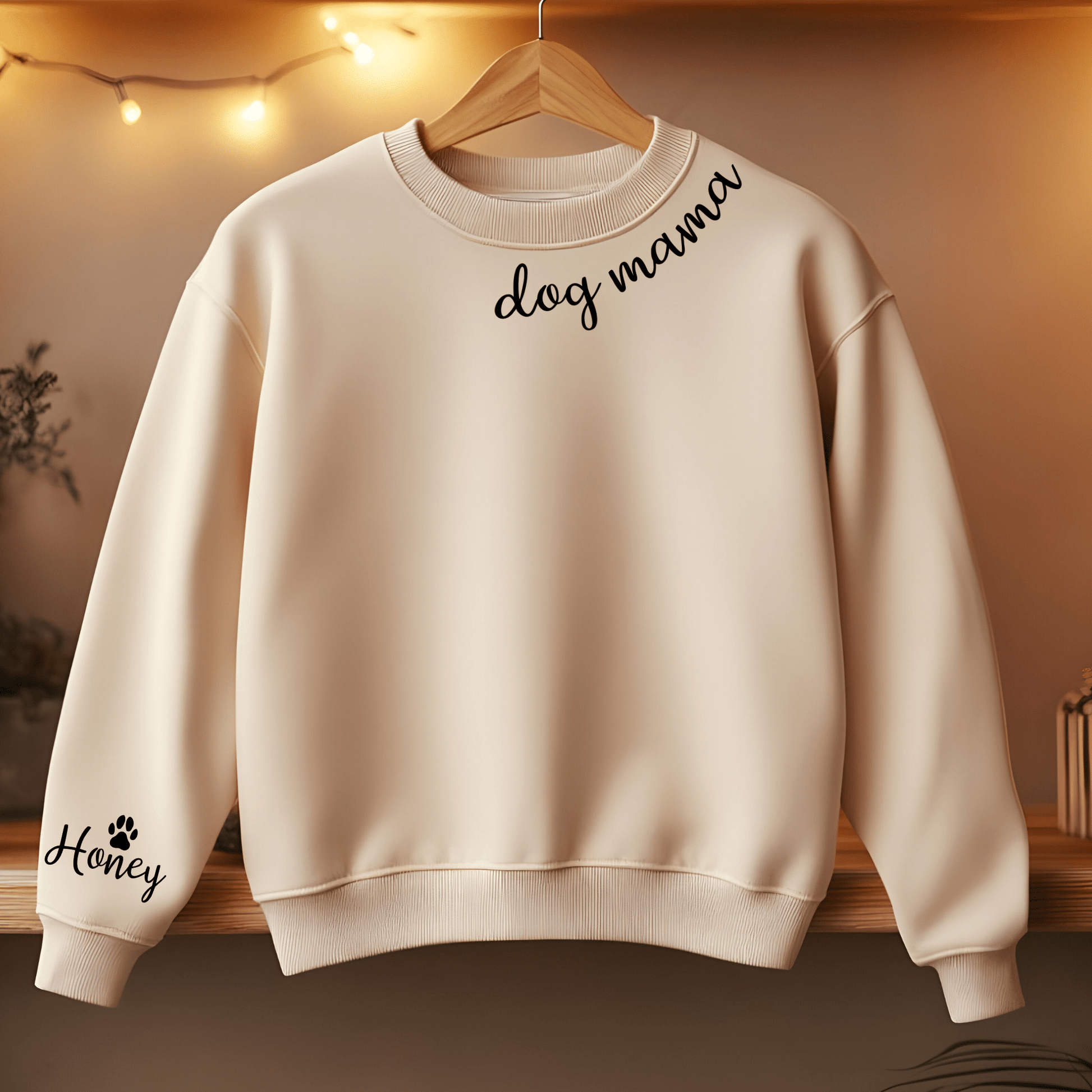 Ink and Charms Designs Sweatshirt Sand / S Dog Mama Sweatshirt