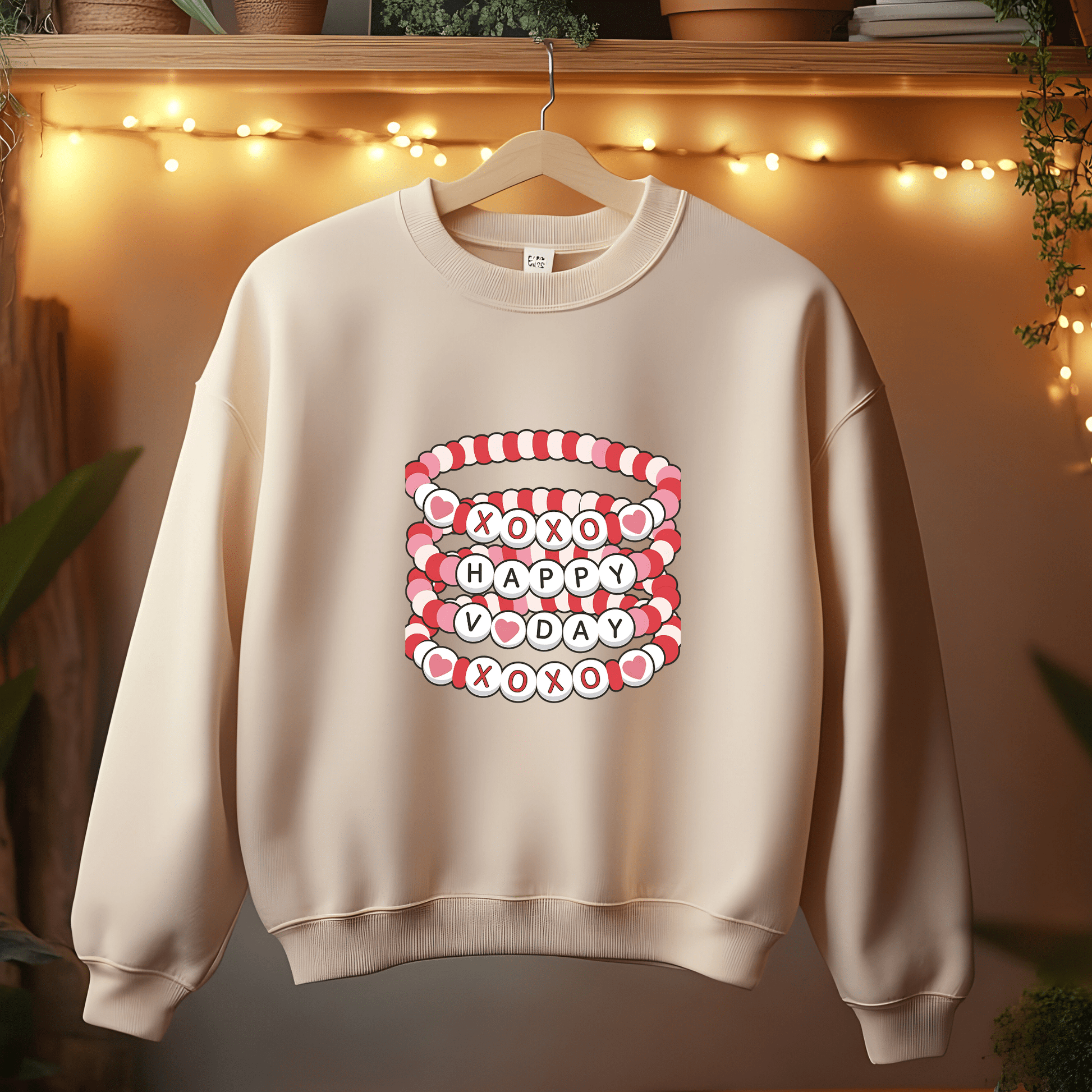 Ink and Charms Designs Sweatshirt Sand / S / Tshirt X.O.X.O Happy V Day Sweatshirts