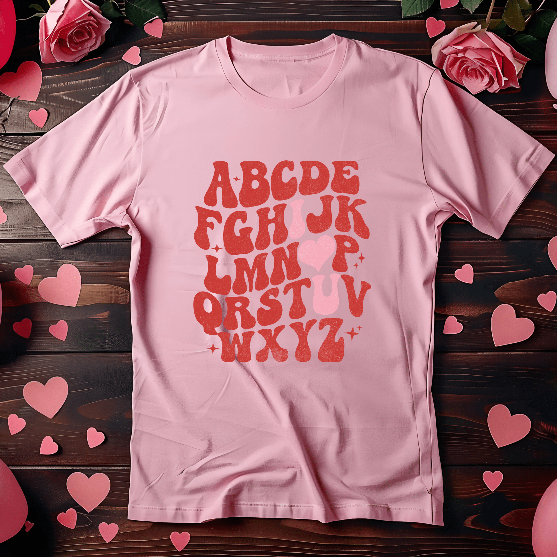 Ink and Charms Designs Sweatshirt 💖✨Spell Out Love with Our ABC “I ❤️ U” Design! , T-shirt, Sweatshirt & Hoodie