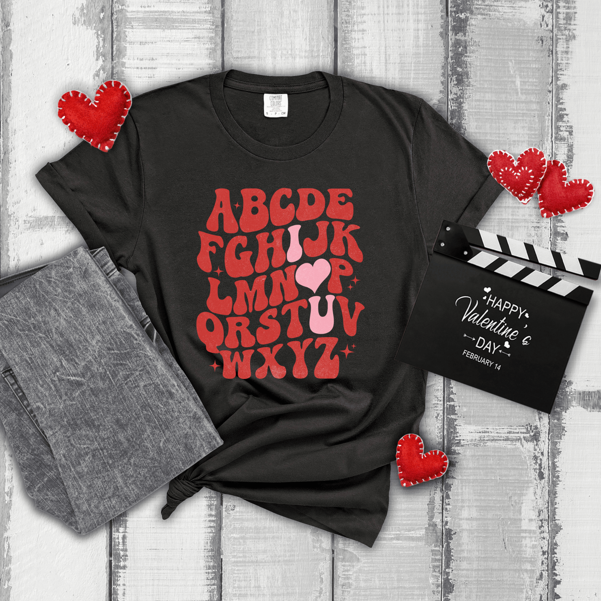 Ink and Charms Designs Sweatshirt 💖✨Spell Out Love with Our ABC “I ❤️ U” Design! , T-shirt, Sweatshirt & Hoodie