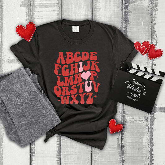Ink and Charms Designs Sweatshirt 💖✨Spell Out Love with Our ABC “I ❤️ U” Design! , T-shirt, Sweatshirt & Hoodie