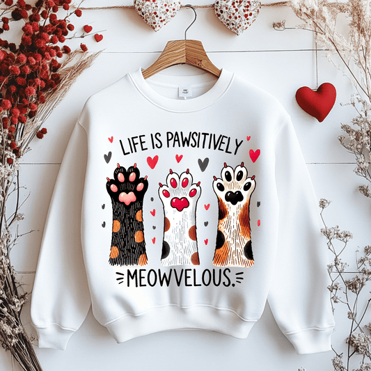 Ink and Charms Designs Sweatshirt Sweatshirt / Pink / S 🐾💖 Celebrate the Purr-fection of Life with Cats! 💖🐾, T-shirt, Sweatshirt & Hoodie