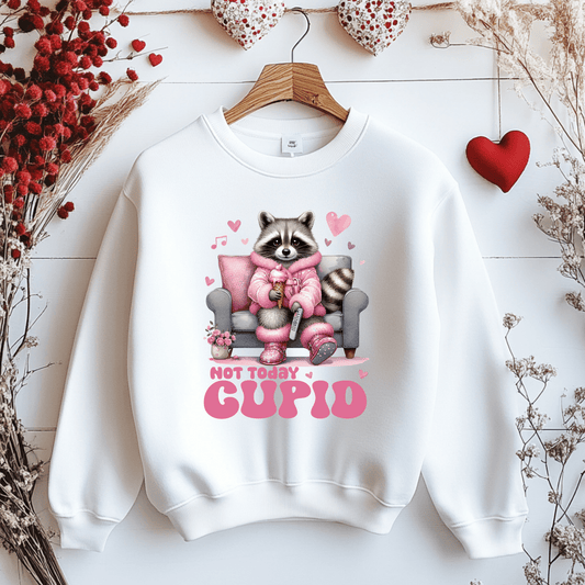 Ink and Charms Designs Sweatshirt Sweatshirt / Pink / S 🦝💔 Chill in Style This Valentine’s Day with a Fun Twist! 💔🦝- T-shirt, Sweatshirt & Hoodie
