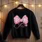 Ink and Charms Designs Sweatshirt Sweatshirt / Pink / S Glitter Bow, Hearts, and Stethoscope Valentine’s Day Sweatshirt