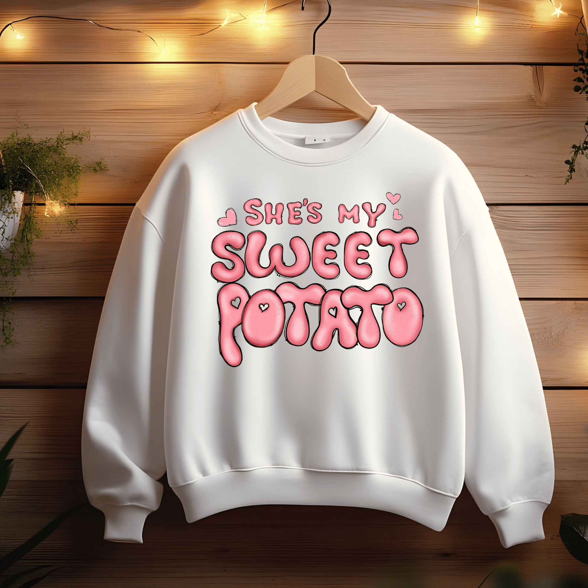 Ink and Charms Designs Sweatshirt Sweatshirt / Pink / S 💖✨ "She's My Sweet Potato" , T-shirt, Sweatshirt & Hoodie