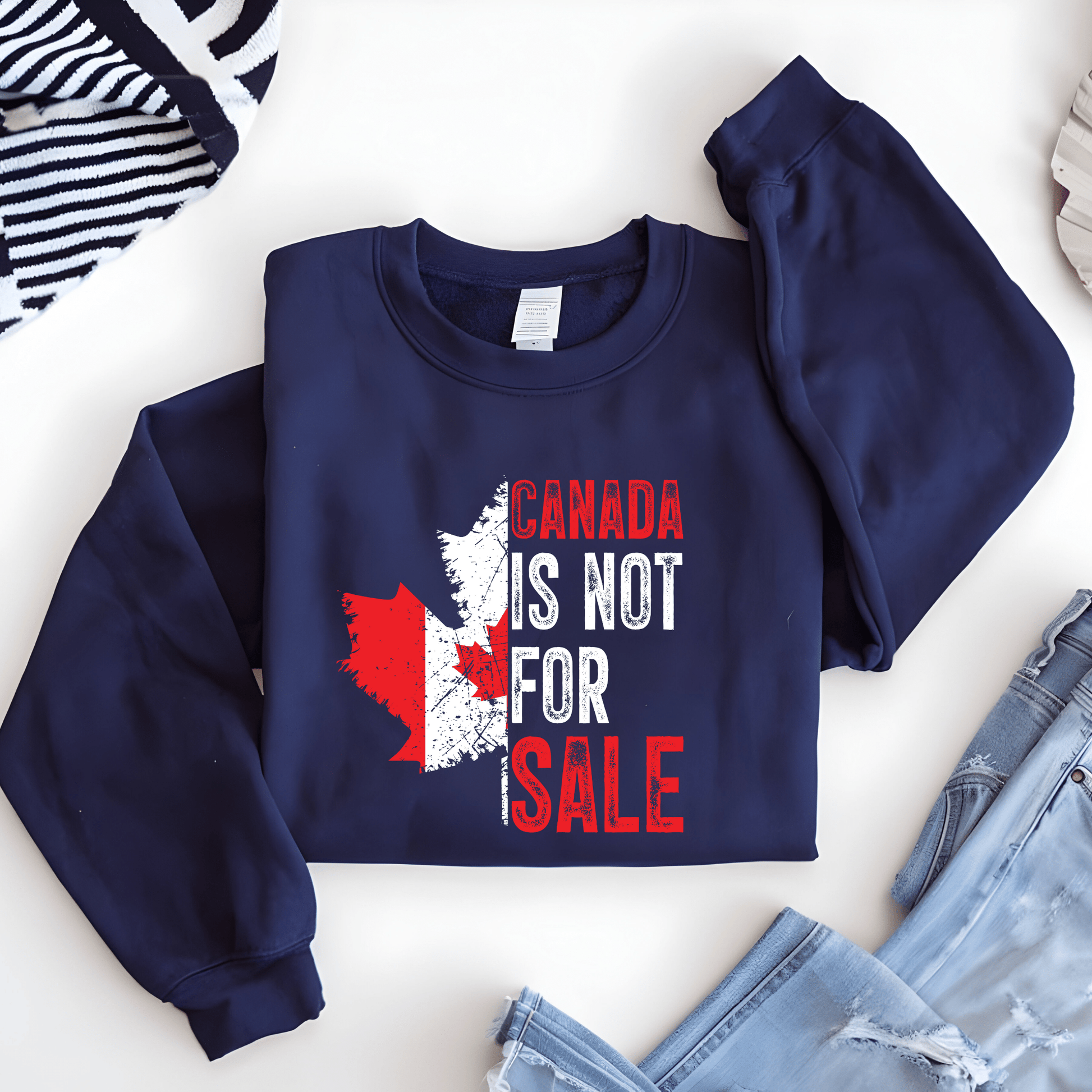 Ink and Charms Designs Sweatshirt Sweatshirt / White / S Proudly Canadian Collection: CANADA STRONG - Wear Your Unwavering Support!