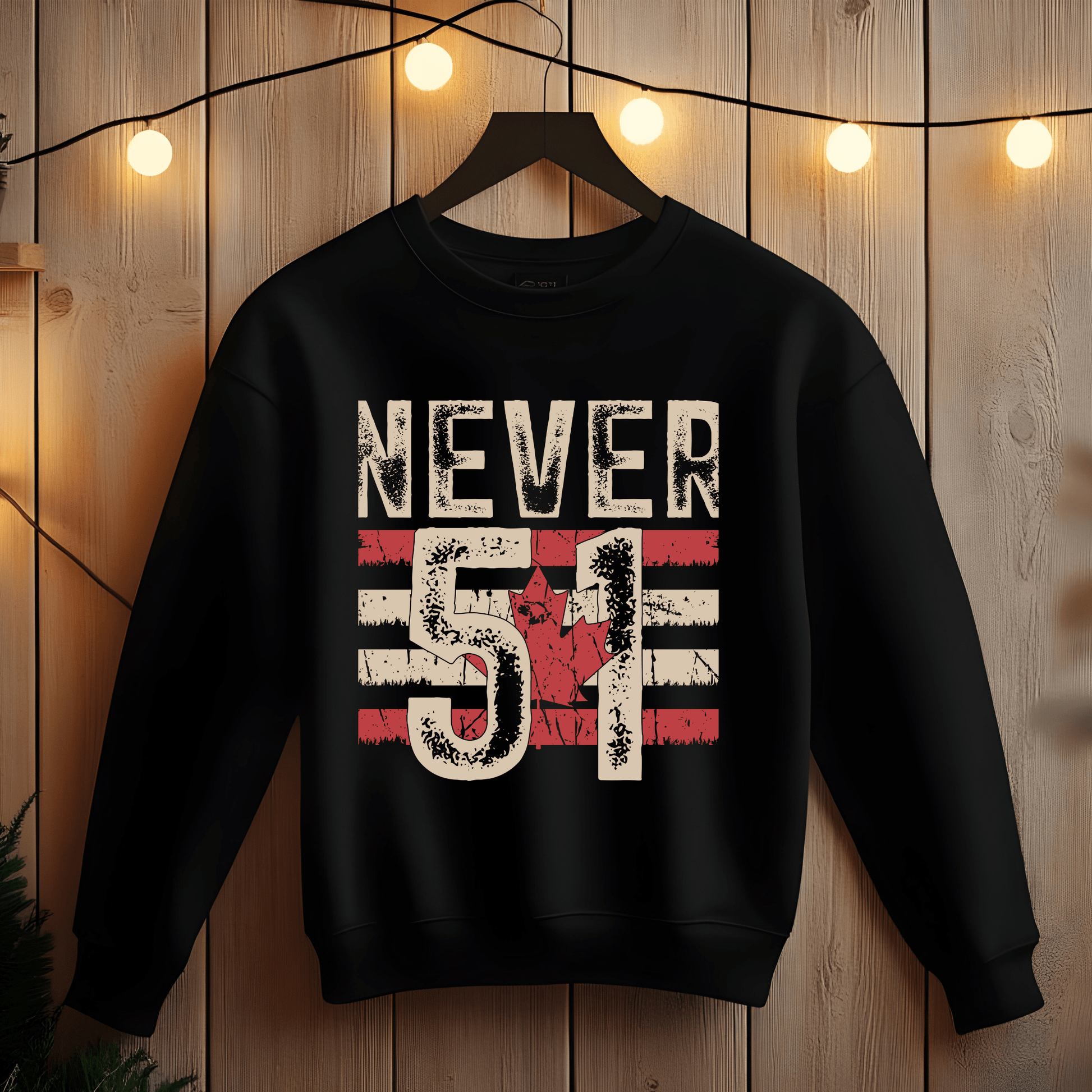 Ink and Charms Designs Sweatshirt Sweatshirt / White / S Proudly Canadian Collection: NEVER 51ST - Our Identity is Unwavering!