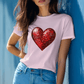 Ink and Charms Designs Sweatshirt T-shirt front sided / Black / S Glitter Heart Valentine’s Day Sweatshirt