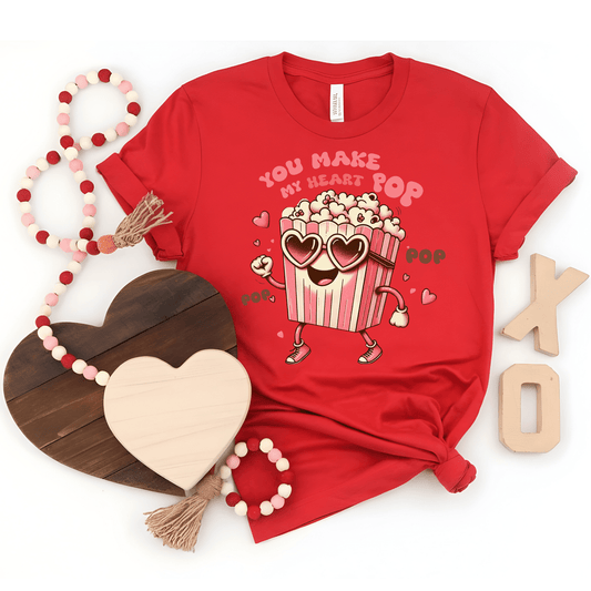 Ink and Charms Designs Sweatshirt T-shirt / Pink / S 🍿❤️ Add a Pop of Love to Your Style! ❤️🍿- T-shirt, Sweatshirt & Hoodie