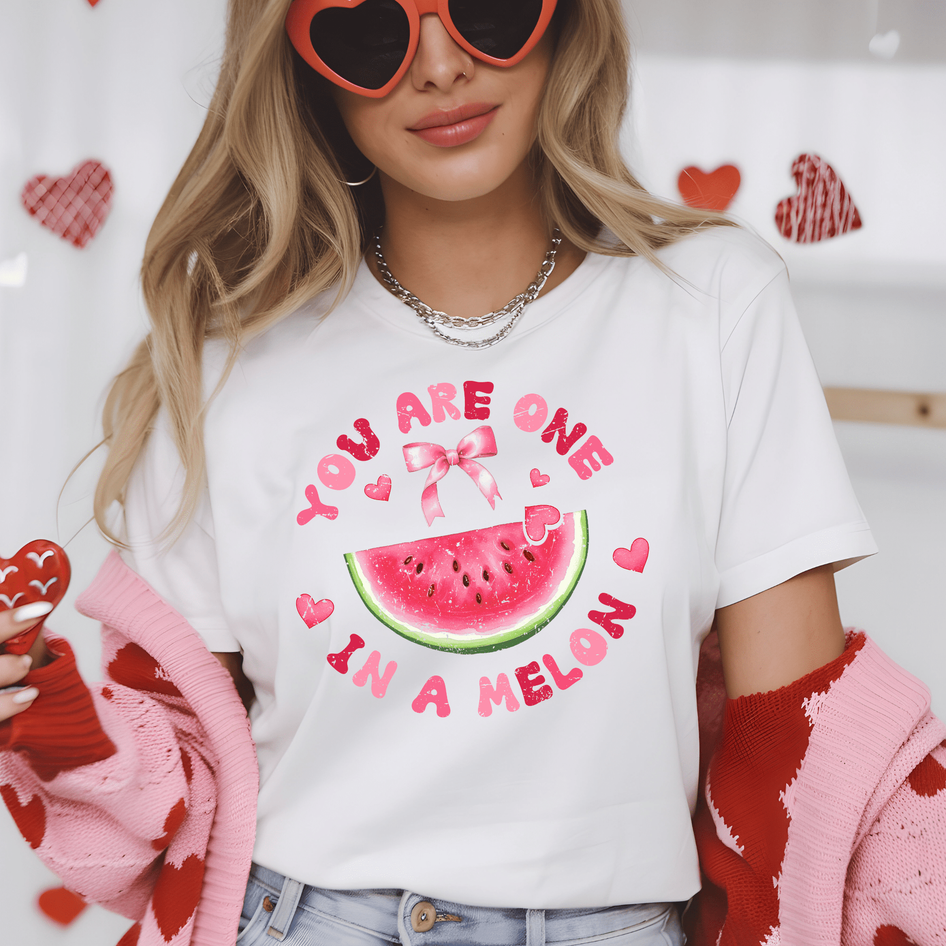 Ink and Charms Designs Sweatshirt T-shirt / Pink / S 🍉💖 Celebrate Love with a Sweet and Fruity Twist! 💖🍉- T-shirt, Sweatshirt & Hoodie