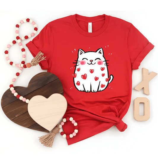 Ink and Charms Designs Sweatshirt T-shirt / Pink / S 🐾❤️ Love is Purr-fect with Our Adorable Cat Design! ❤️🐾- T-shirt, Sweatshirt & Hoodie