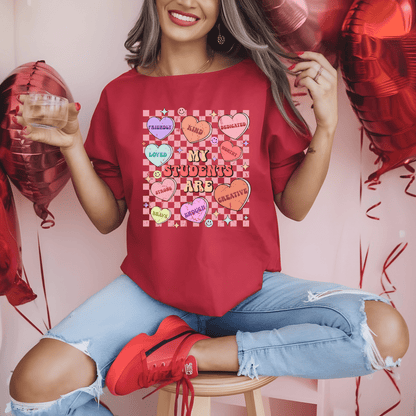 Ink and Charms Designs Sweatshirt T-shirt / Pink / S Teacher's Valentine's day Design