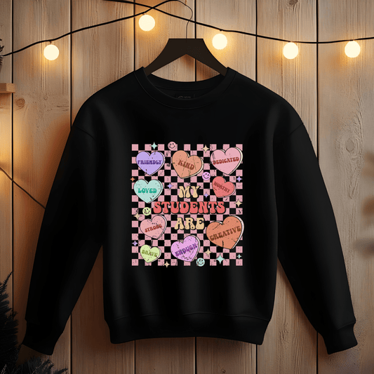 Ink and Charms Designs Sweatshirt Teacher's Valentine's day Design