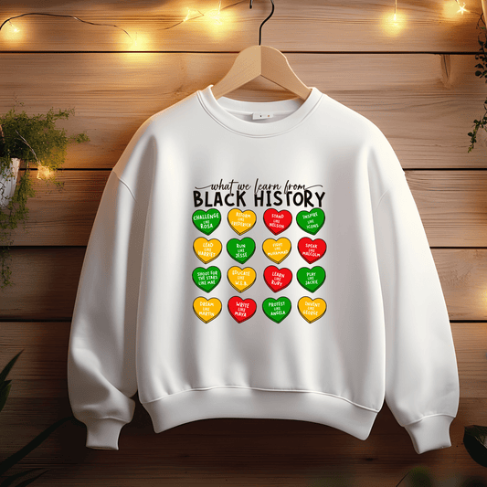 Ink and Charms Designs Sweatshirt White / S ✨ Celebrate Black History Month with Meaningful Fashion! ✨- Sweatshirt