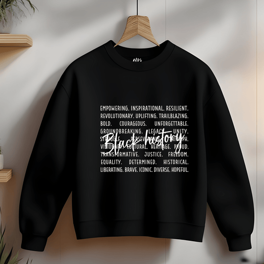 Ink and Charms Designs Sweatshirt White / S ✨ Celebrate Black History Month with Meaningful Fashion! ✨- Sweatshirt