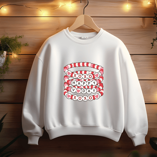 Ink and Charms Designs Sweatshirt White / S / Tshirt X.O.X.O Happy V Day Sweatshirts