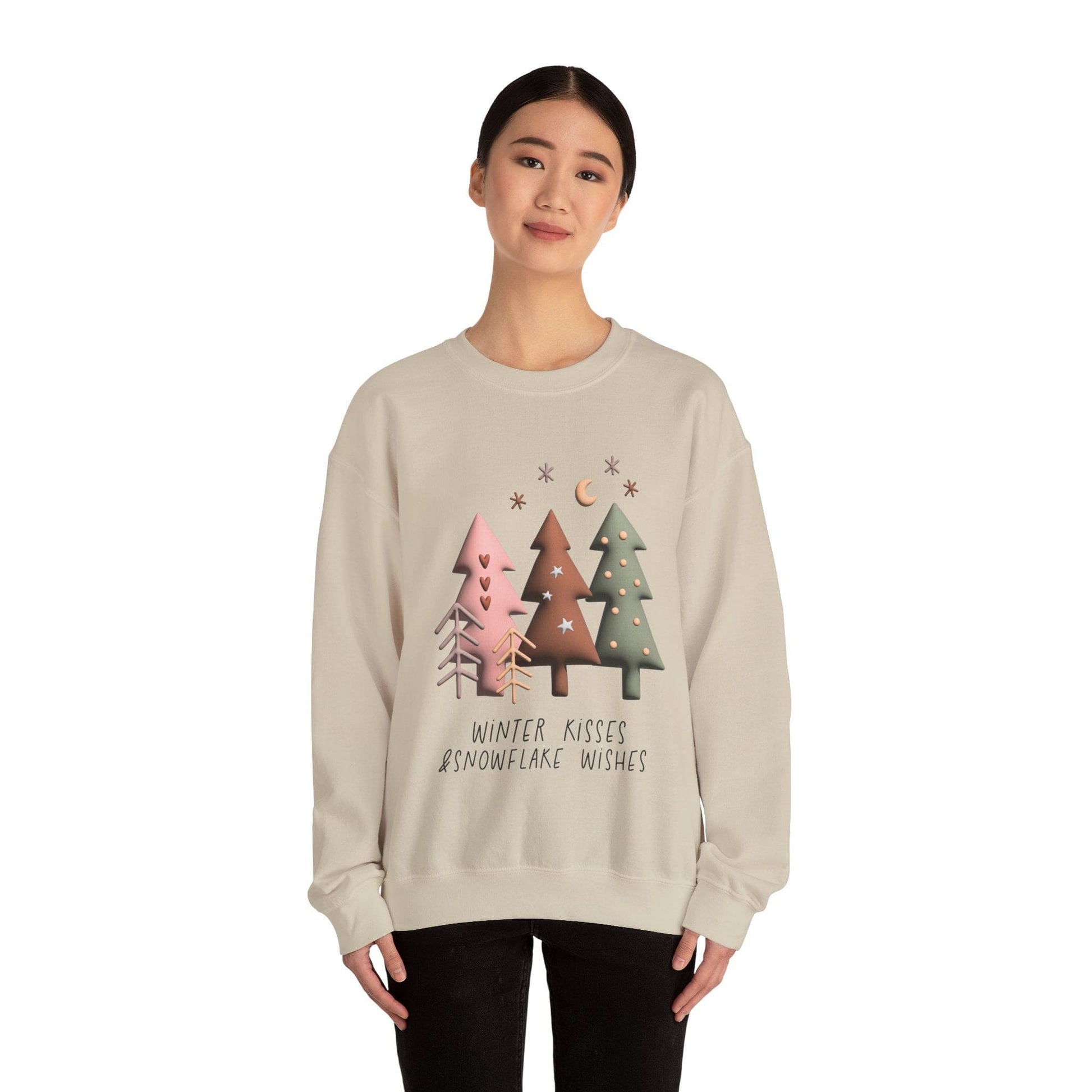 Ink and Charms Designs Sweatshirt Winter kisses and snowflake wishes Unisex Sweatshirt
