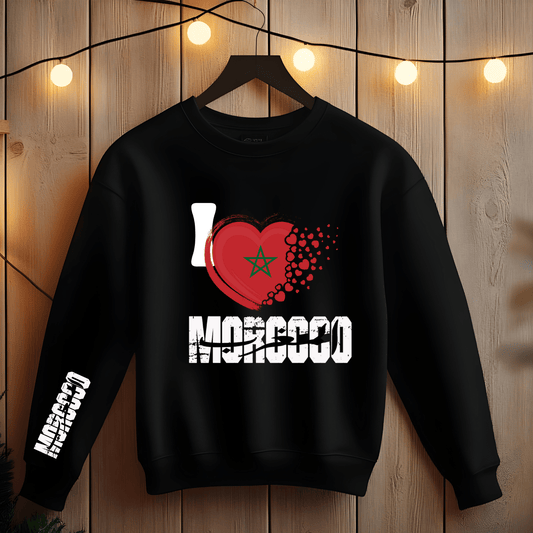 Ink and Charms Designs Sweatshirts Black / 2XL 🕌❤️ Show Your Love for Morocco in Style! ❤️🕌