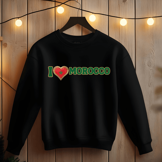 Ink and Charms Designs Sweatshirts Black / 2XL 🕌❤️ Show Your Love for Morocco in Style! ❤️🕌