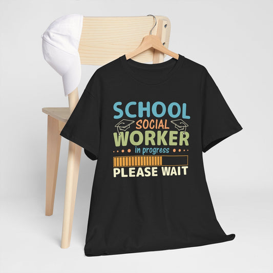 Ink and Charms Designs T-Shirt Black / S Unisex Heavy Cotton Tee - School Social Worker in progress