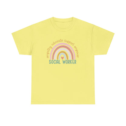 Ink and Charms Designs T-Shirt Cornsilk / S Empathy Advocate Social Worker Unisex Tee