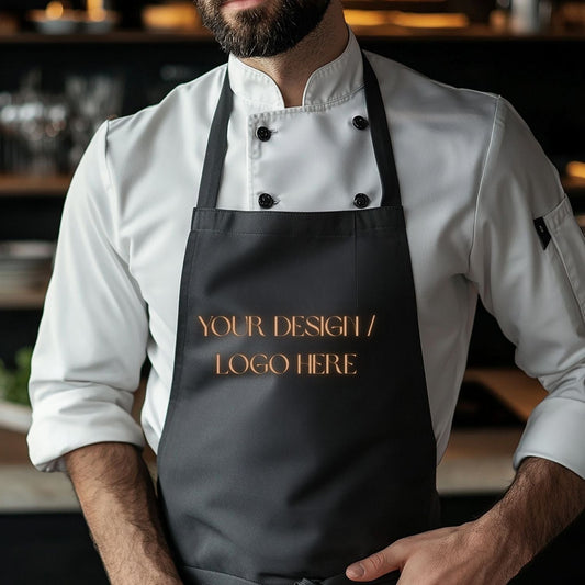 Ink and Charms Designs T-Shirt Custom Logo Aprons - Branded Workwear for Businesses