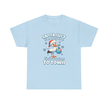 Ink and Charms Designs T-Shirt Light Blue / S Heavy Cotton Tee Mom to Be Funny Christmas Pregnancy Announcement