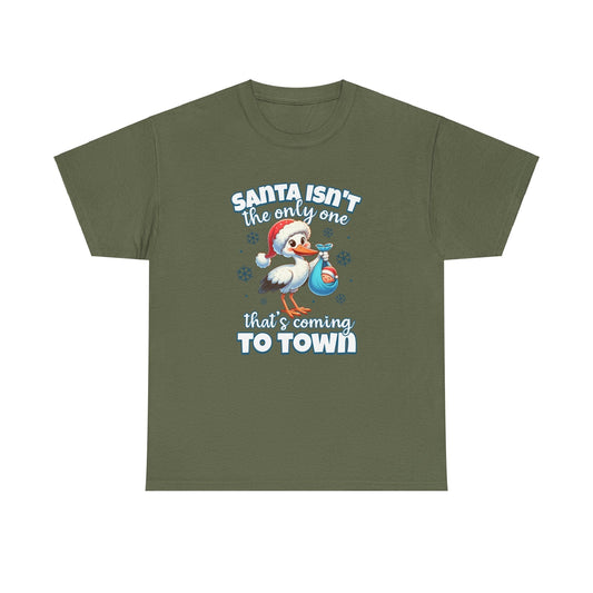 Ink and Charms Designs T-Shirt Military Green / S Heavy Cotton Tee Mom to Be Funny Christmas Pregnancy Announcement