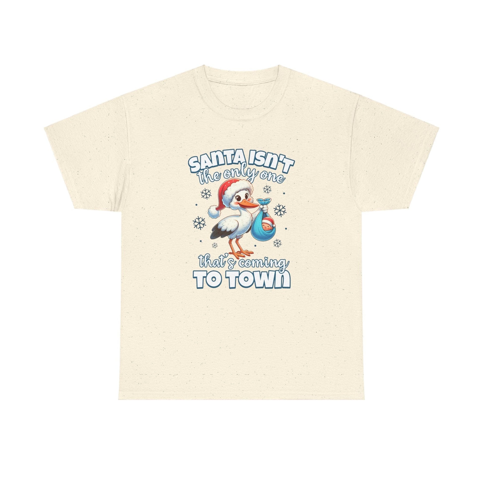 Ink and Charms Designs T-Shirt Natural / S Heavy Cotton Tee Mom to Be Funny Christmas Pregnancy Announcement
