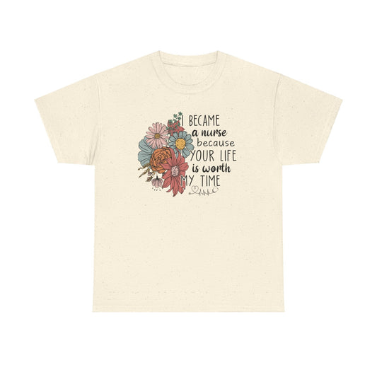 Ink and Charms Designs T-Shirt Natural / S Nurse Tee - I Became a Nurse Design