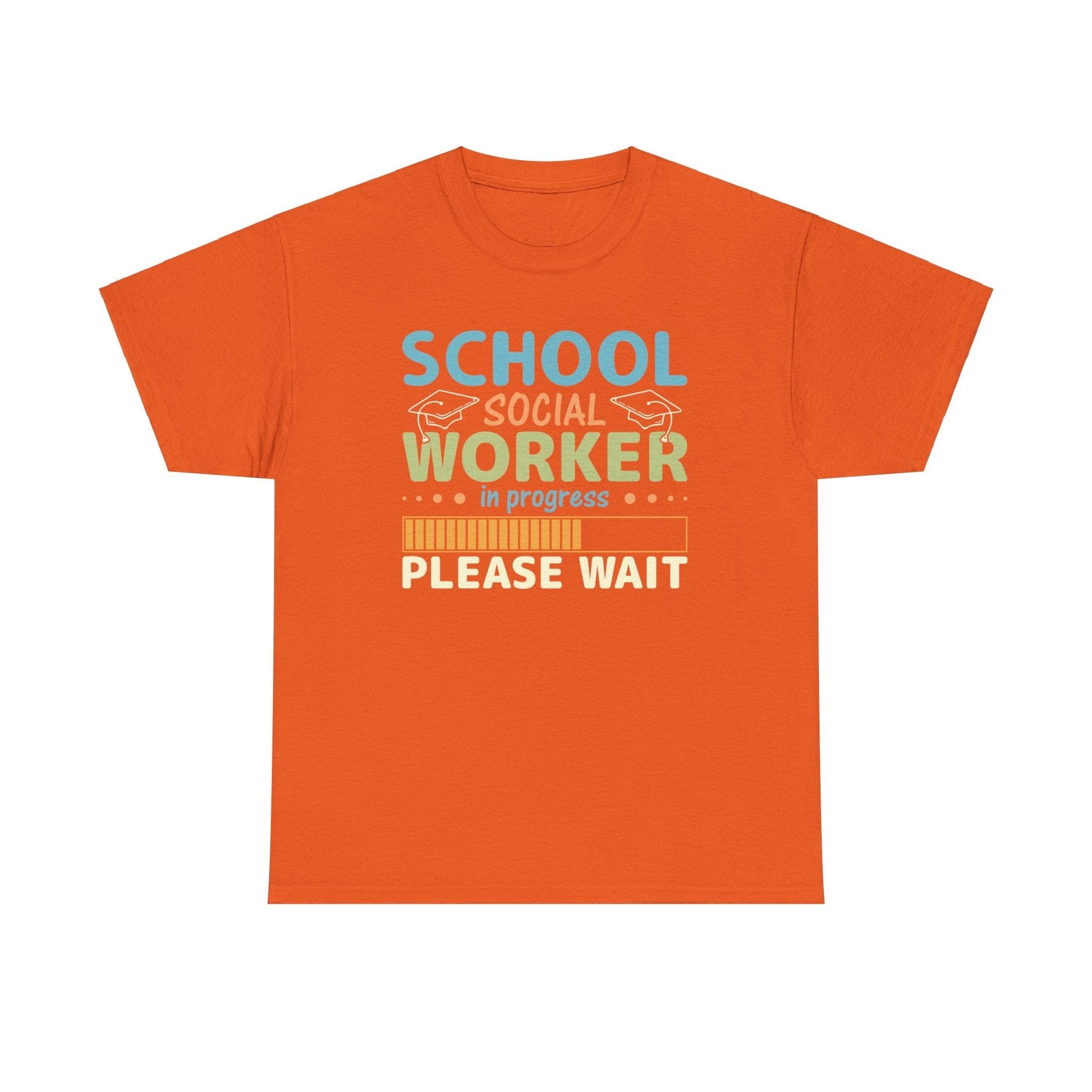 Ink and Charms Designs T-Shirt Orange / S Unisex Heavy Cotton Tee - School Social Worker in progress