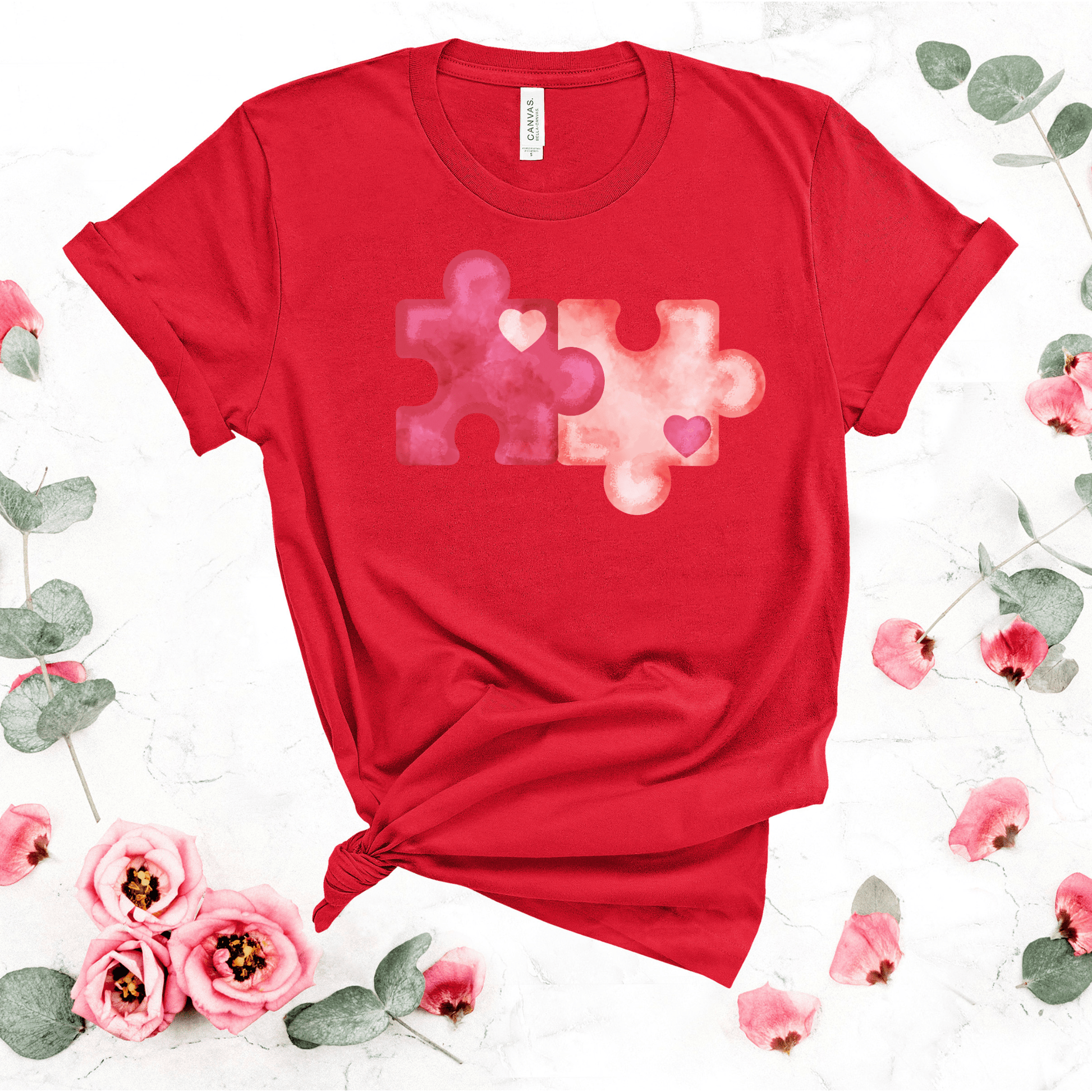 Ink and Charms Designs T-Shirt Puzzle Pieces of Love T-Shirt