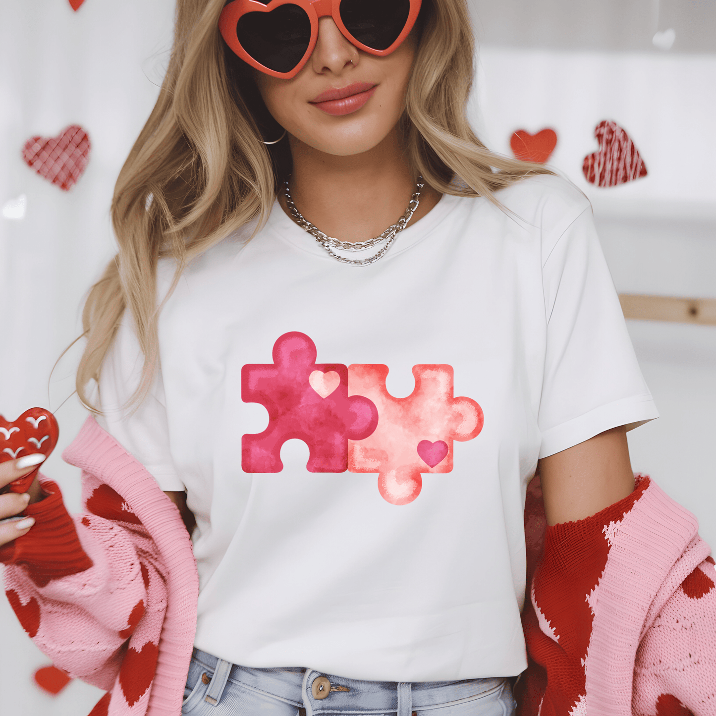 Ink and Charms Designs T-Shirt Puzzle Pieces of Love T-Shirt